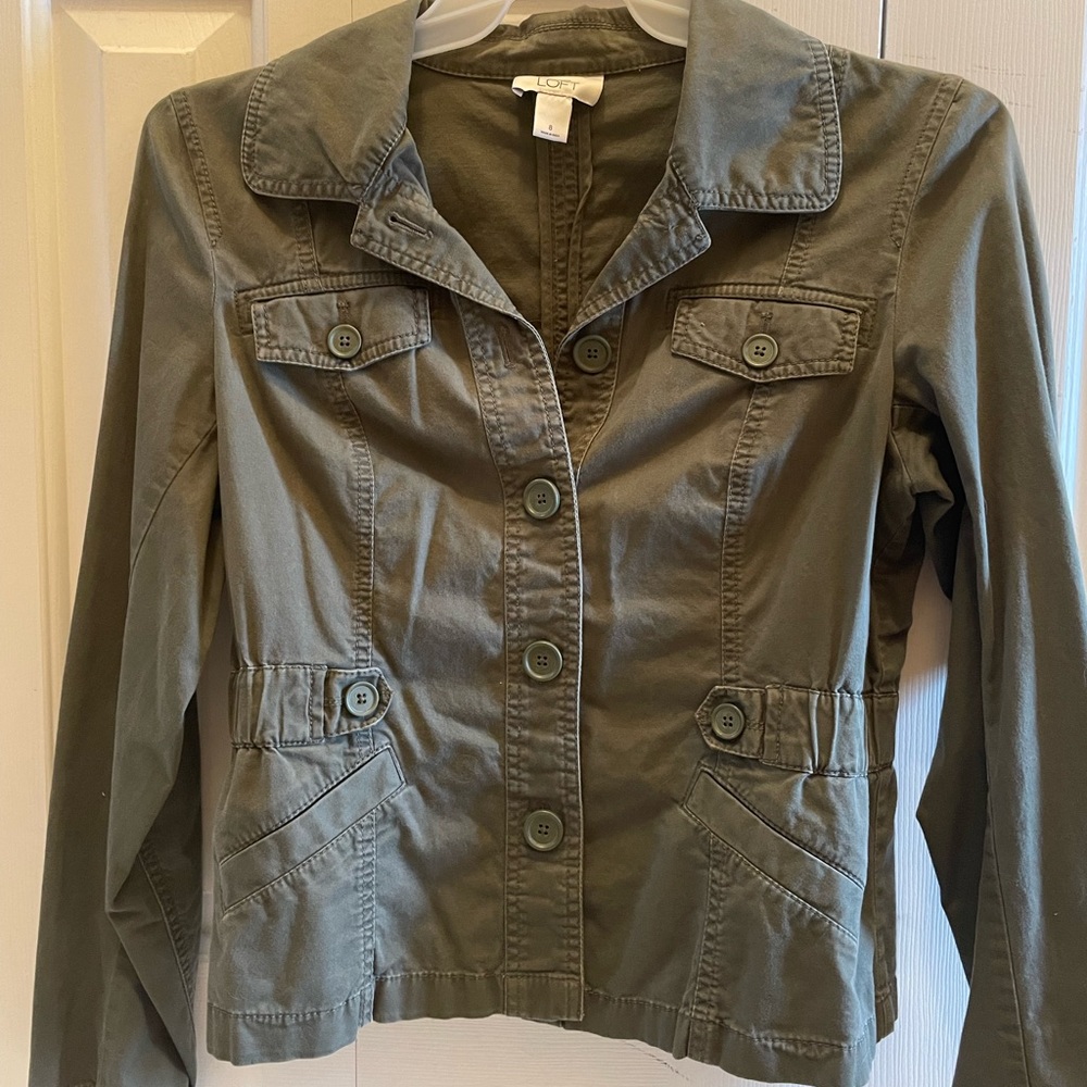 Ann Taylor Loft, army green jacket